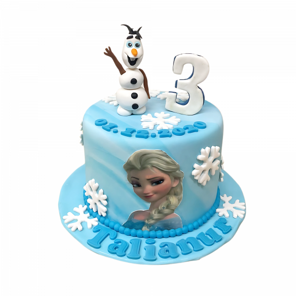 Frozen-Torte mit Olaf und Elsa