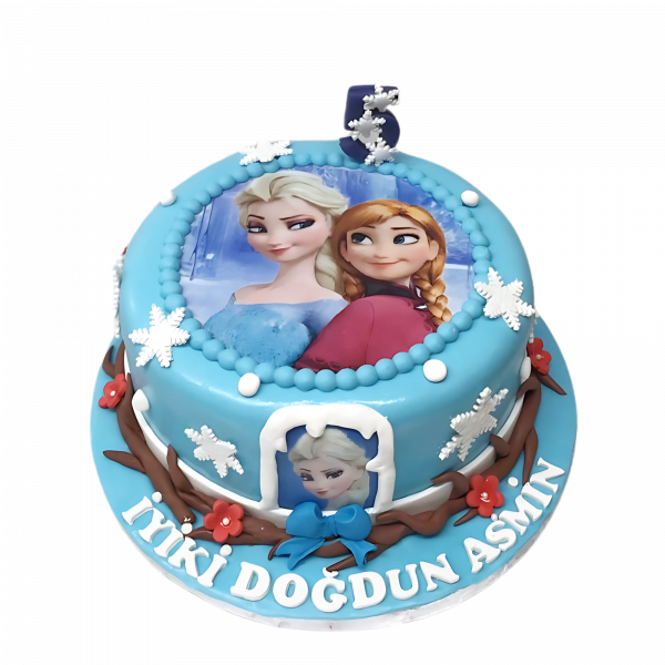 Frozen-Fototorte mit Elsa & Anna