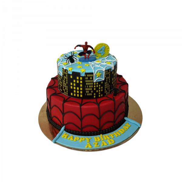 Spider-Man-Torte mit Skyline