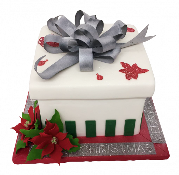 Geschenkbox-Torte mit großer Schleife