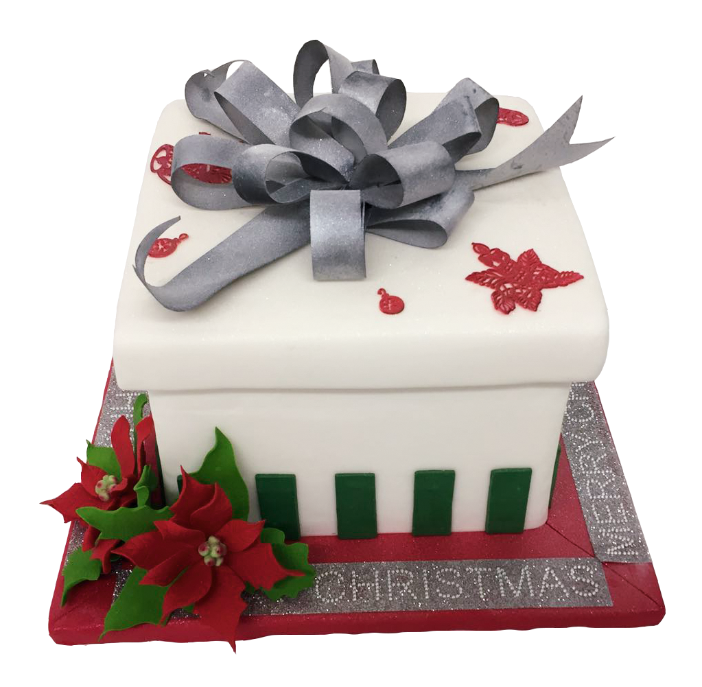 Geschenkbox-Torte mit großer Schleife