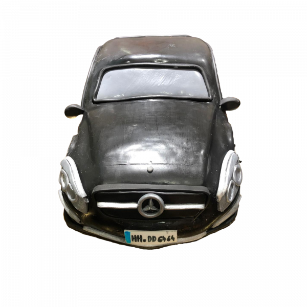 Schwarze Oldtimer-Torte