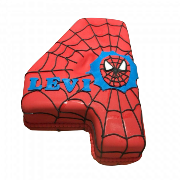 Spiderman-Zahlen-Torte