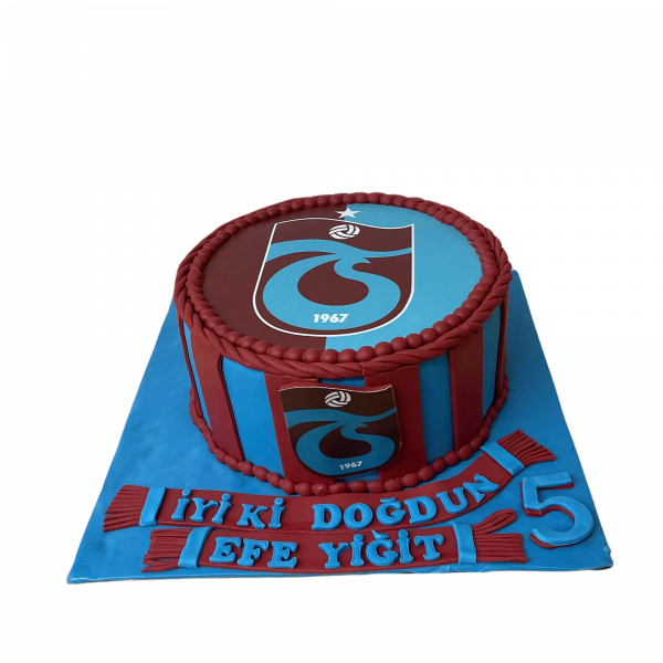 Trabzonspor-Torte in Bordeaux-Blau