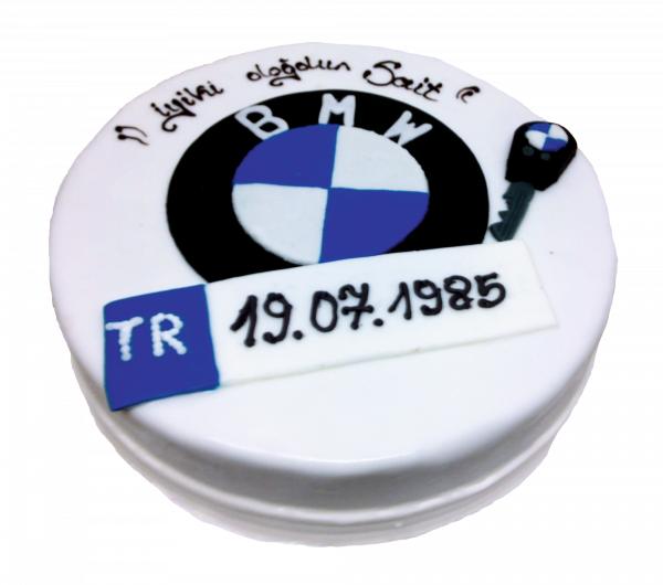 BMW Torte mit Kennzeichen-Design
