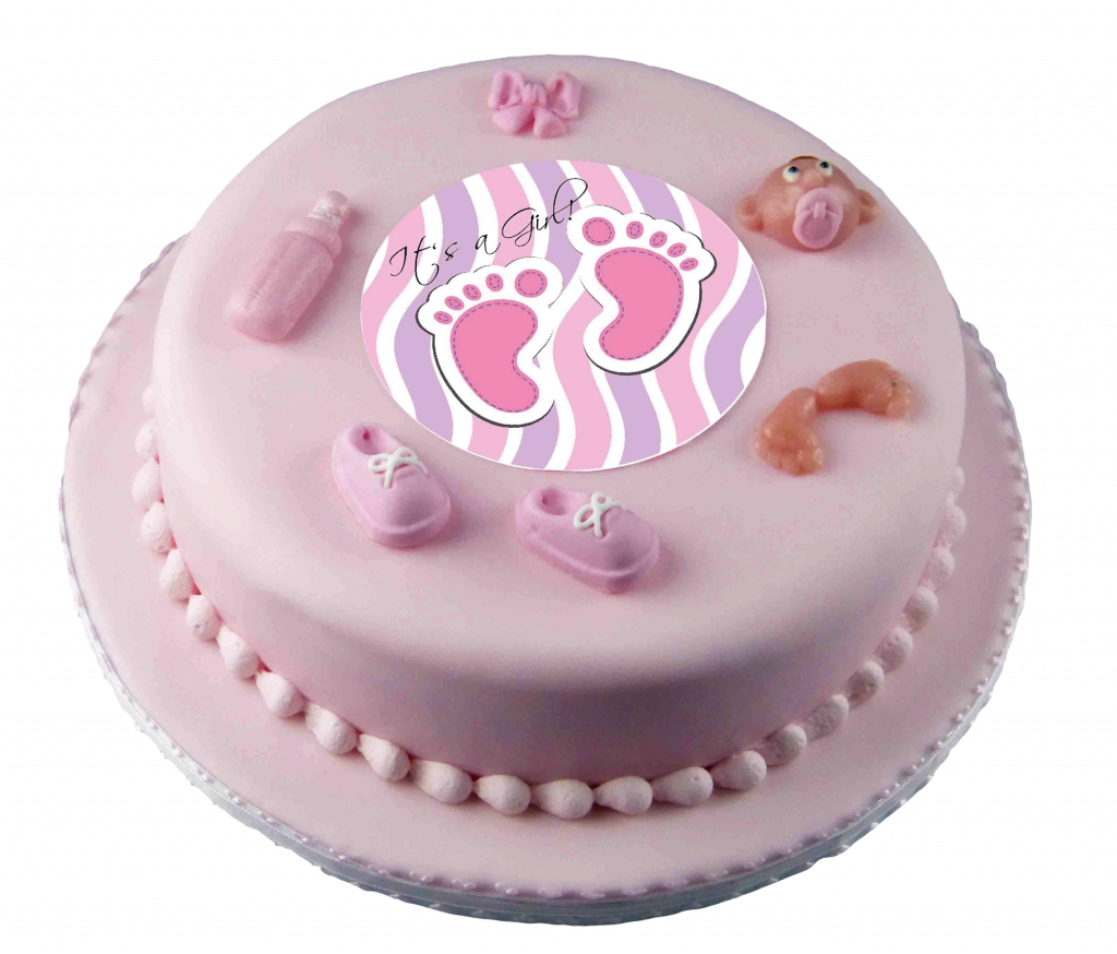It’s a Girl Fußabdruck Torte