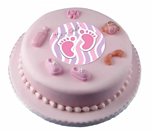 It’s a Girl Fußabdruck Torte