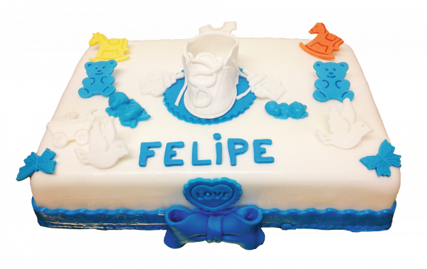 Baby Schuh Torte Blau