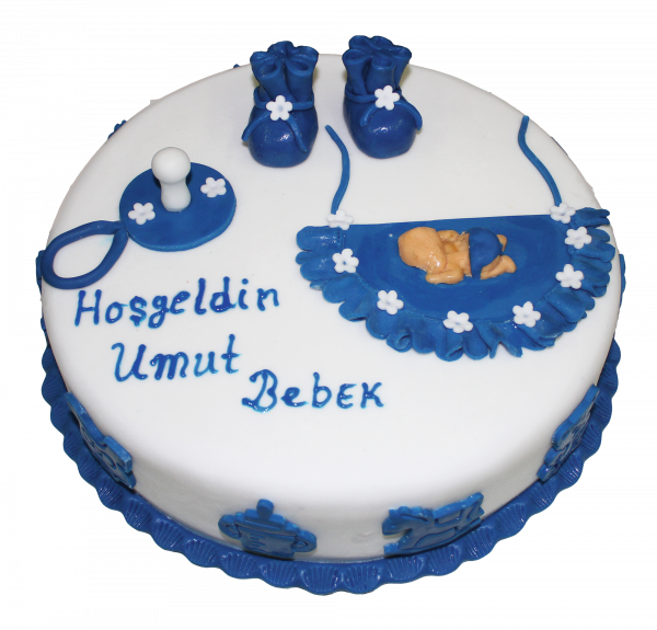 Willkommen Baby Torte Blau