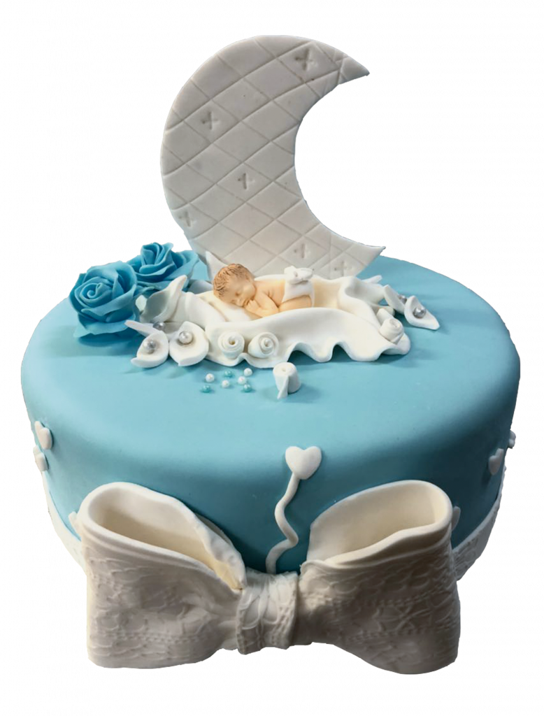 Schlafmond Baby Torte Blau