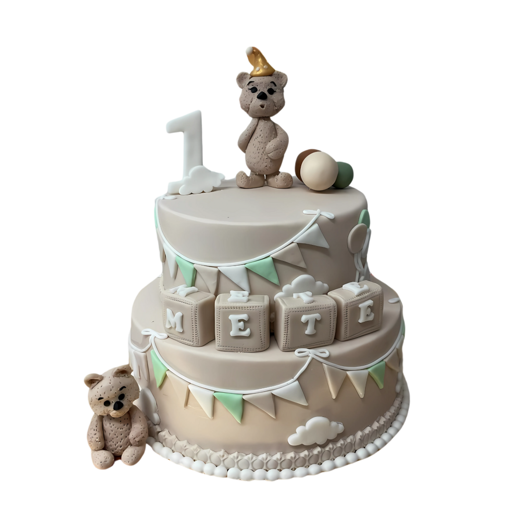 Teddy Party Torte Natur
