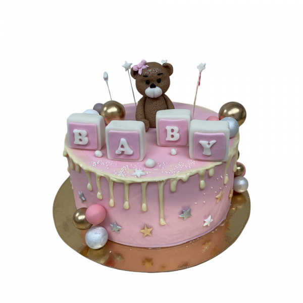 Baby Blocks Torte Rosa