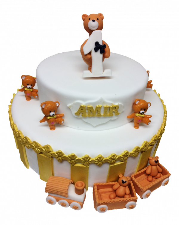 Teddy Zug Torte Gold