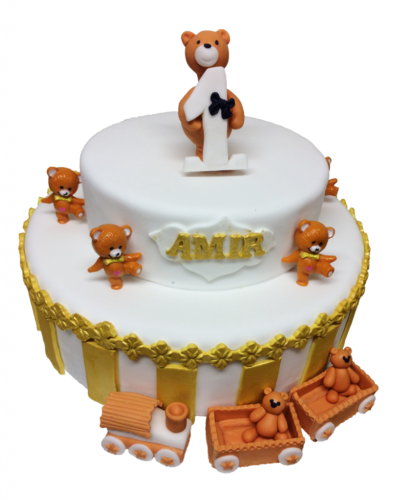 Teddy Zug Torte Gold
