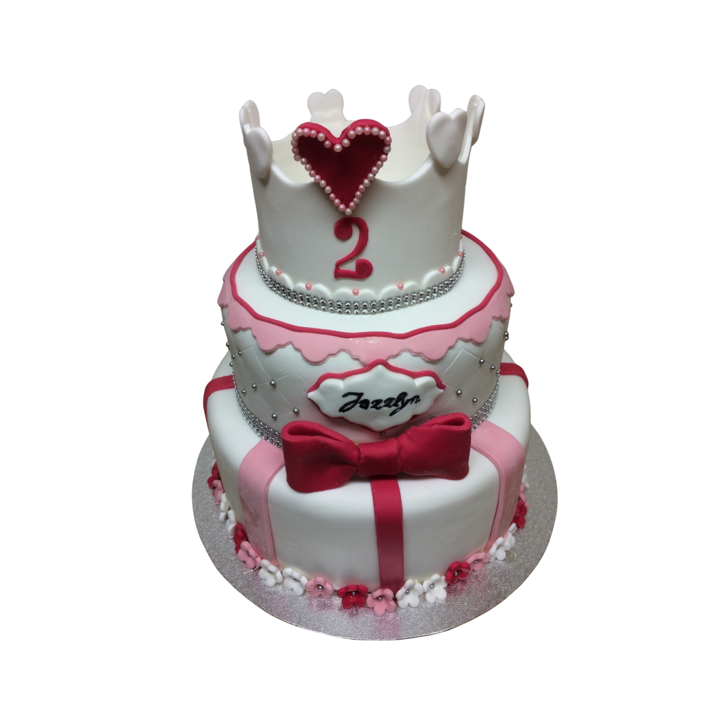 Herz Krone Torte Pink
