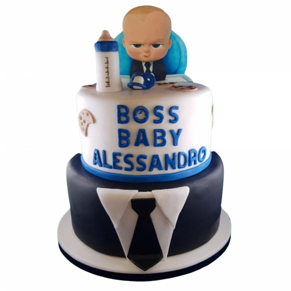 Boss-Baby-Torte mit Krawatten-Design