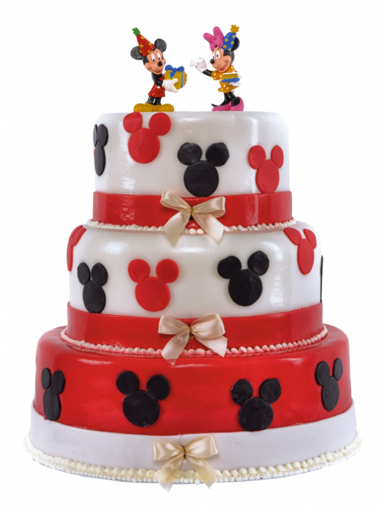 Festliche Mickey & Minnie Etagen-Torte
