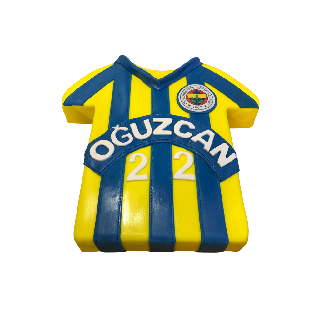 Fenerbahçe-Trikot-Torte in Gelb-Blau