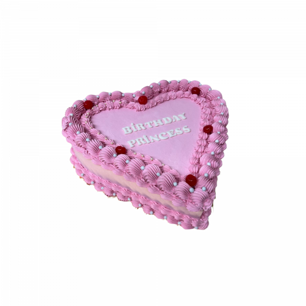 Vintage Herz Torte mit Kirschen