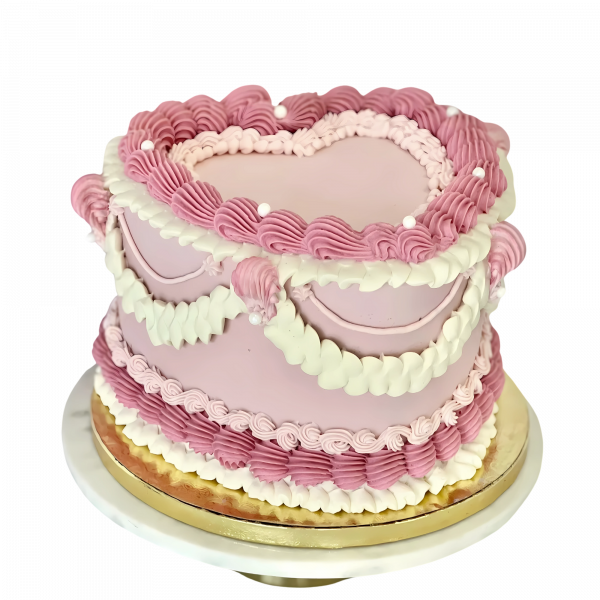 Vintage Herz Torte Rosé