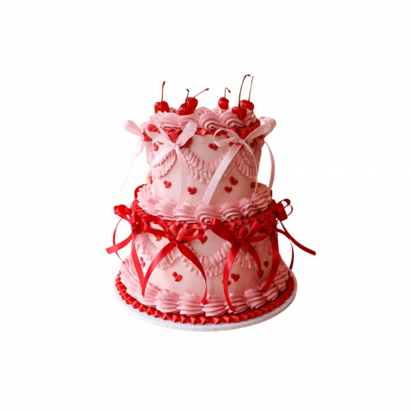 Vintage Kirschen-Schleifen Torte